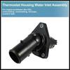 Engine Coolant Thermostat Housing Assembly Replacement for Lexus IS250 2006-2015, 1603131020 Metal Black 1Pc