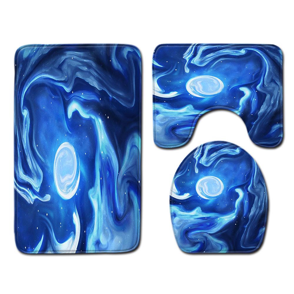 Creative Door Mat Bathroom Toilet Three-Piece Floor Mat Bedroom Living Room Sand Carpet