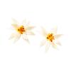Excellent Present for Women Sweet Look Resin Flower Earrings Featuring Bold Raised Design for Special Occasion
