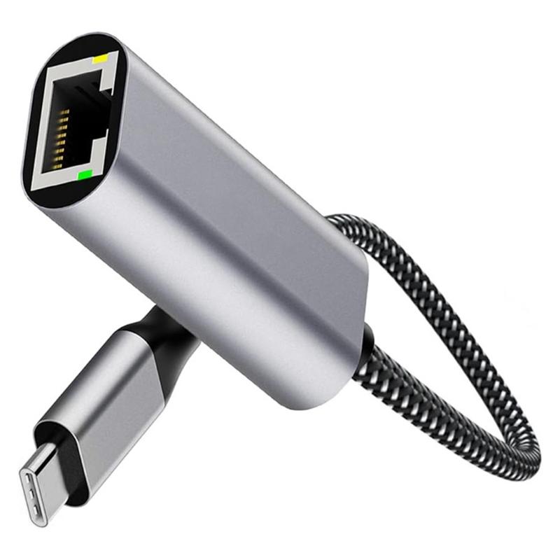 USB C Ethernet Adapter Type C To RJ45 Gigabit Ethernet Networking Wire Adapter Networking Connector for Notebook PC