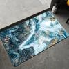 Grey Black Gold Ink Marble Floor Mat Non Slip Entry Rug Living Room Porch Minimal Luxury Stone Print Soft Household Mat