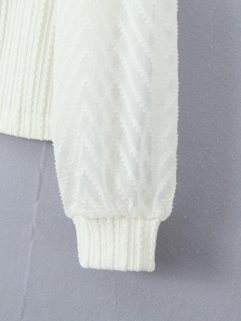 2024 Autumn Women's European & American Style Versatile Patchwork Long Sleeve Top