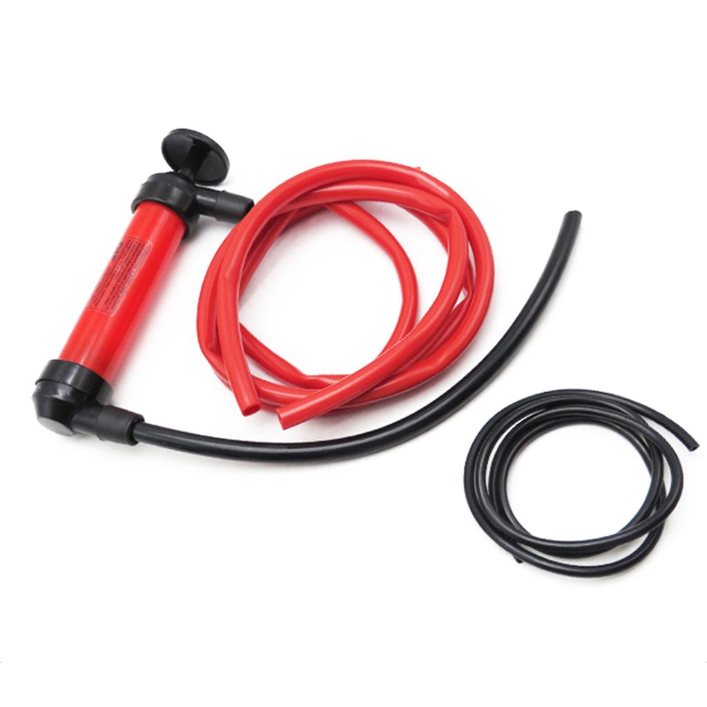 200CC Manual Oil Pump Gun for Cars - Portable Oil Suction Barrel, Tank Pumping Machine with Water Pipe for Fluid Transfer