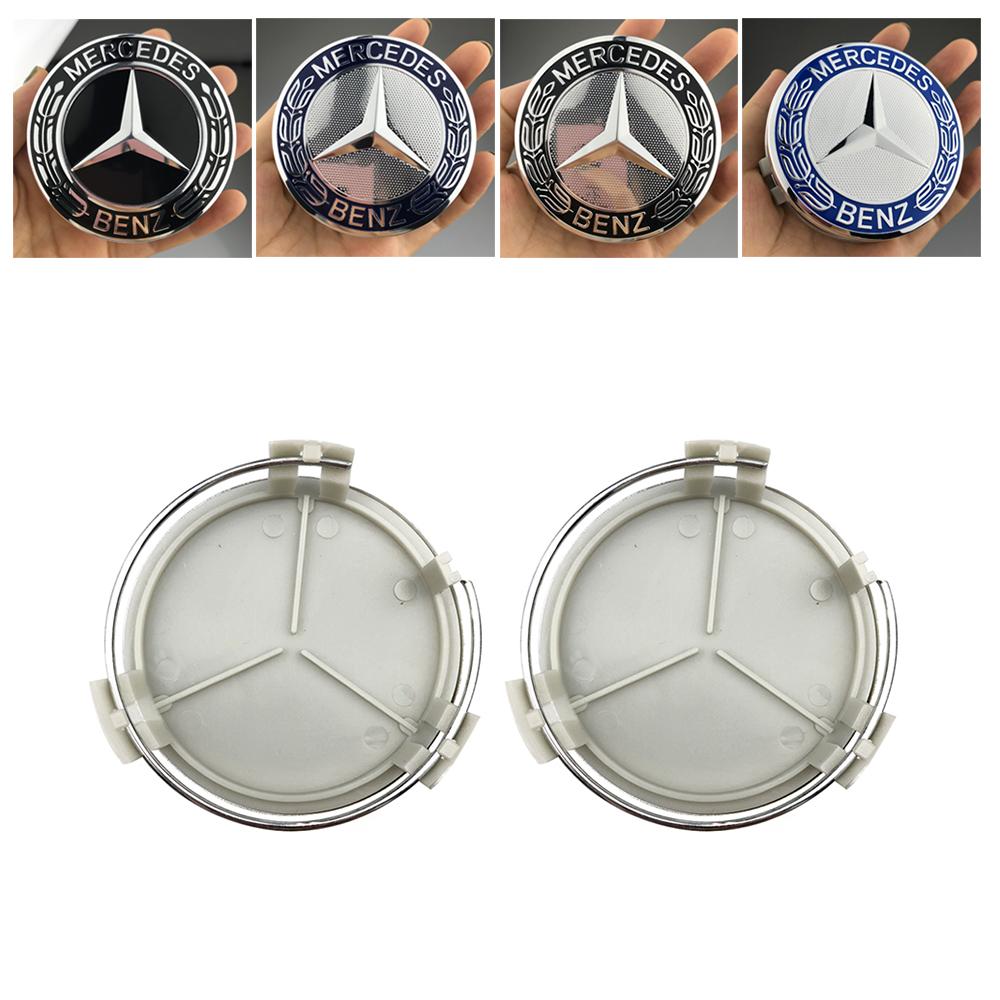 Benz amg 4pcs 75MM Car Styling Wheel hub modification Center Covers Hub Caps For Mercedes Benz B/C/E/S W211 W203 W204 W210 W124 AMG W202