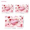 2D Rose Glitter Heart Backdrop for Valentine's Day & Couple Party Decor