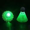 Bola de badminton de LED brilhante, peteca de badminton de plástico com iluminação colorida, bolas de treinamento esportivo para jogos internos e externos
