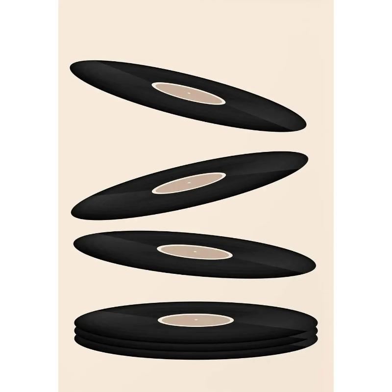 Retro Record Poster Print Mid Century Music Minimal Pastel Canvas Poster Colorful Wall Art Minimalist Room Home Decor