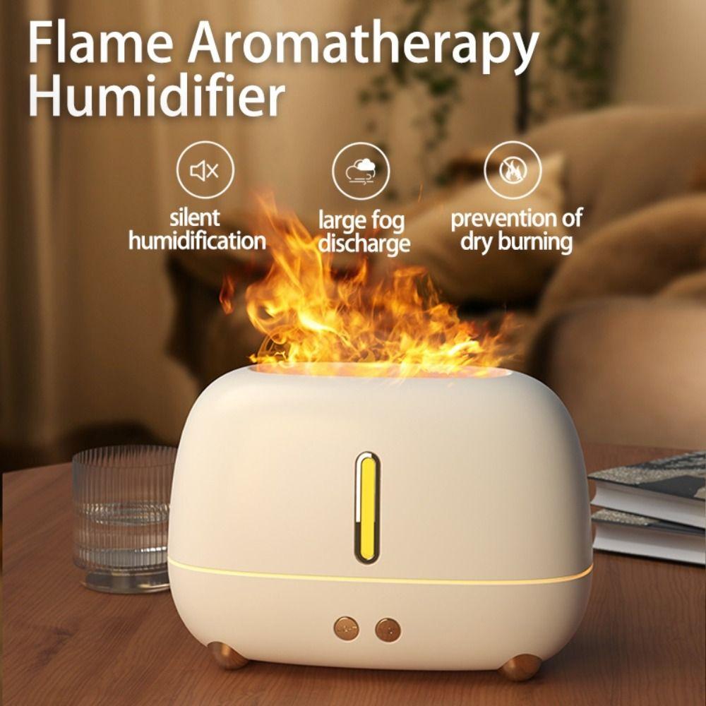 7 Colors Light Flame Aromatherapy Diffuser USB Flame Humidifier Aroma Diffuser  Office