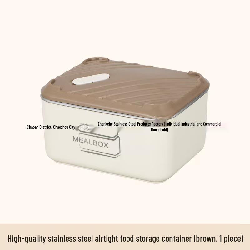 Cross-border 304 Insulated Lunch Bento Box: Business Souvenir, Office, Outdoor Takeout Gift 410 Stainless Steel Liner