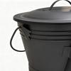 Ash Removal Fireplace Ash Bucket Large Capacity Heavy Duty Ash Shovel Brush Bucket Set Rust Resistant with Lid