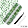 1 Set 12 Grids Nail Art Rhinestone Kit with Storage Box Drill Pen Tweezers Glass Flatback Rhinestone DIY Nail Design Crafting Decoration Fake Gems