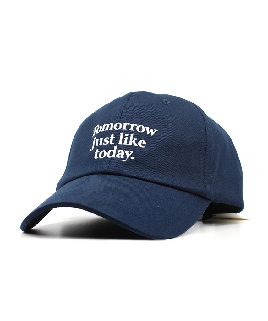 Chaebteoeis Big Size Lettering Basic Ball Cap Navy 60, 62Cm