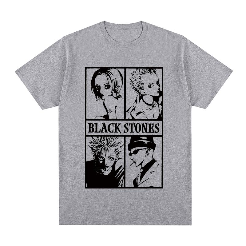 Black Stones Japanese Anime Nana Osaki Vintage tshirt Fashion Casual Streetwear Cotton Men T shirt New TEE TSHIRT Womens tops