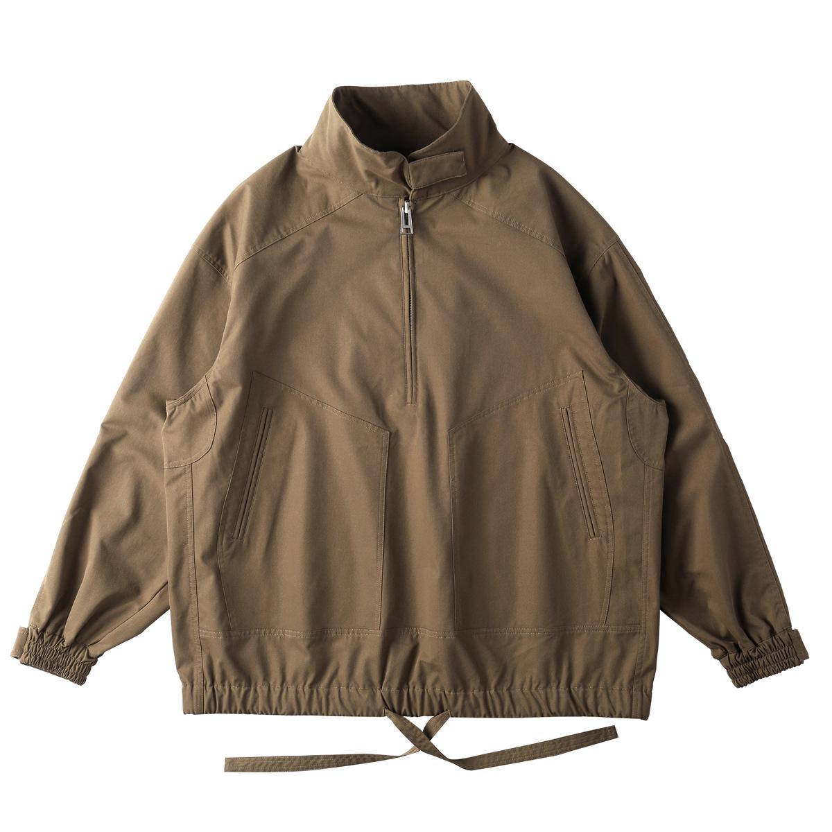 Men s 2026 American Retro Mountain Windbreaker - Stand Collar Casual Jacket for Outdoor Workwear M