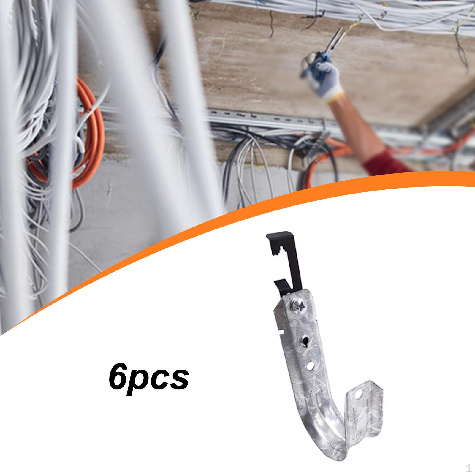 

6 штук J-образных крюков для поддержки кабелей, подвески для организации кабелей, для подвешивания кабелей к проволоке-подвесу и width 19.05mm