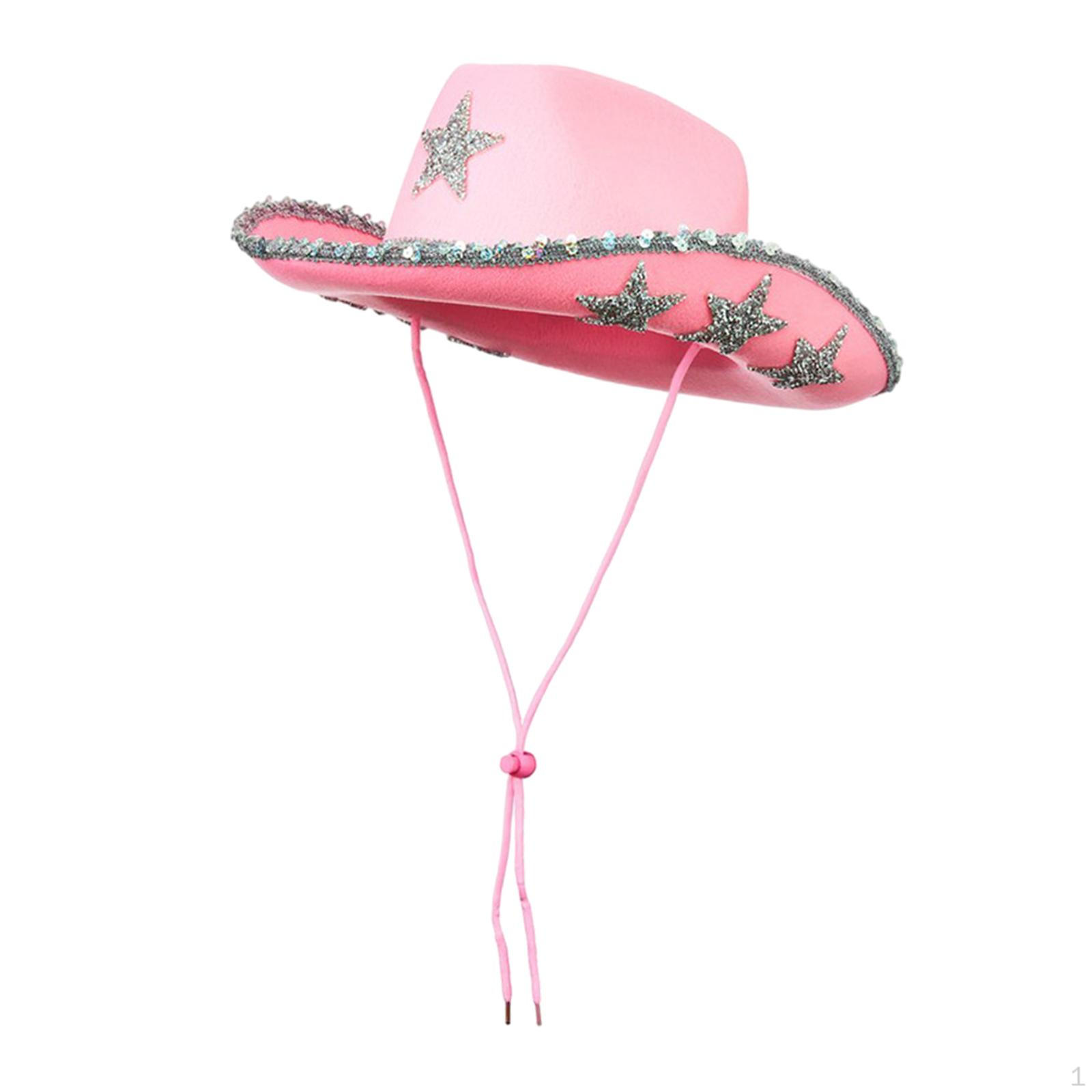 

Ковбойская шляпа для девочек, портативный костюм, аксессуары, обернутая блестками, для фитнеса, вечеринки, джаза
