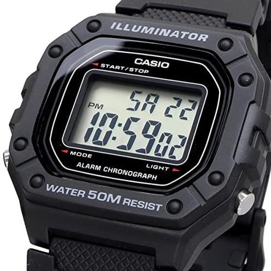 Casio STANDARD DIGITAL W-218H-1A wristwatch mens womens Cheap Chipkashi budget-friendly black
