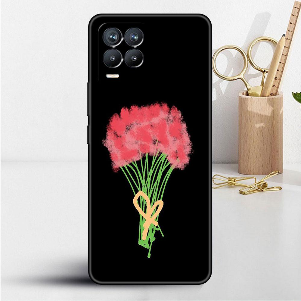 Case For Realme 8 C21y GT Neo 2 3 8i C21 7 C11 6 C12 C35 C3 GT 9 Pro C12 Silicone TPU Phone Cover Flower