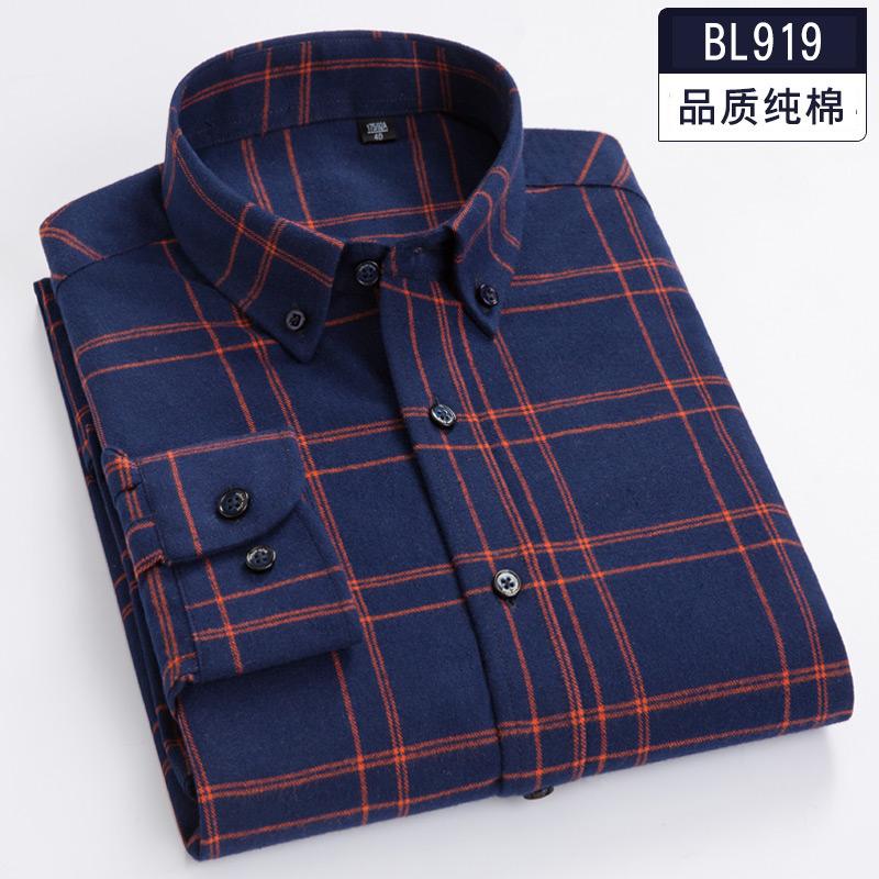100% Pure Cotton 8XL 7XL Casual Slim Fit Shirt Men Longsleeve Shirt for Men Dad Loose Plaid Shirt Plus Size Button Up Shirt