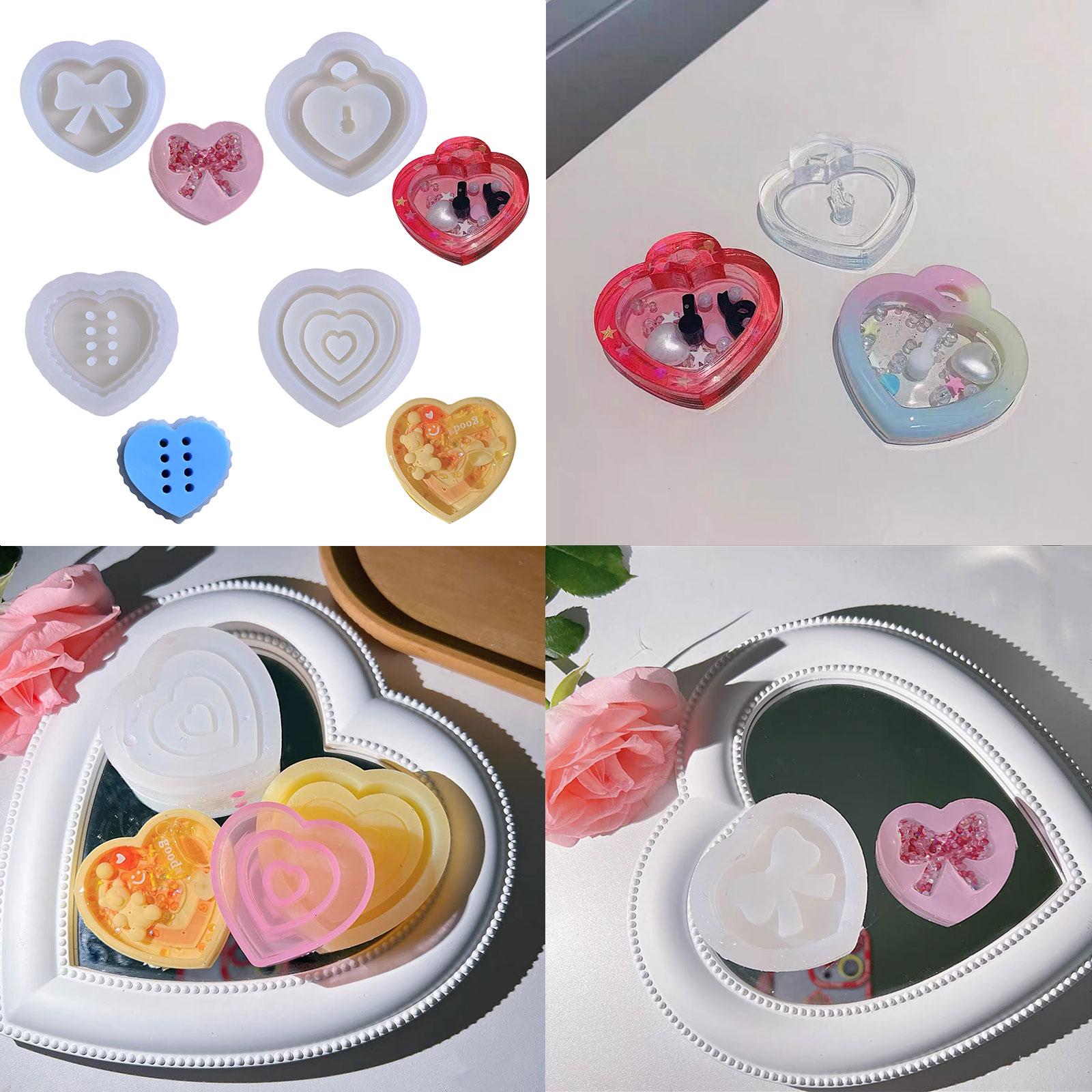 

DIY Love Heart Ornament Quicksand Silicone Epoxy Mold DIY Keychain Cuisine Crafting Mold для подарка на День святого Валентина 3