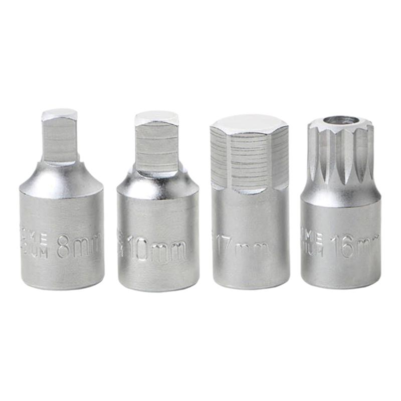 NEW 1Pc 3/8 Drive Auto Repairing Gearbox Screw Wrench Gearbox Screw Wrench For M16 H17 S8 S10 Metal Oil Sump Drain Socket Wrench