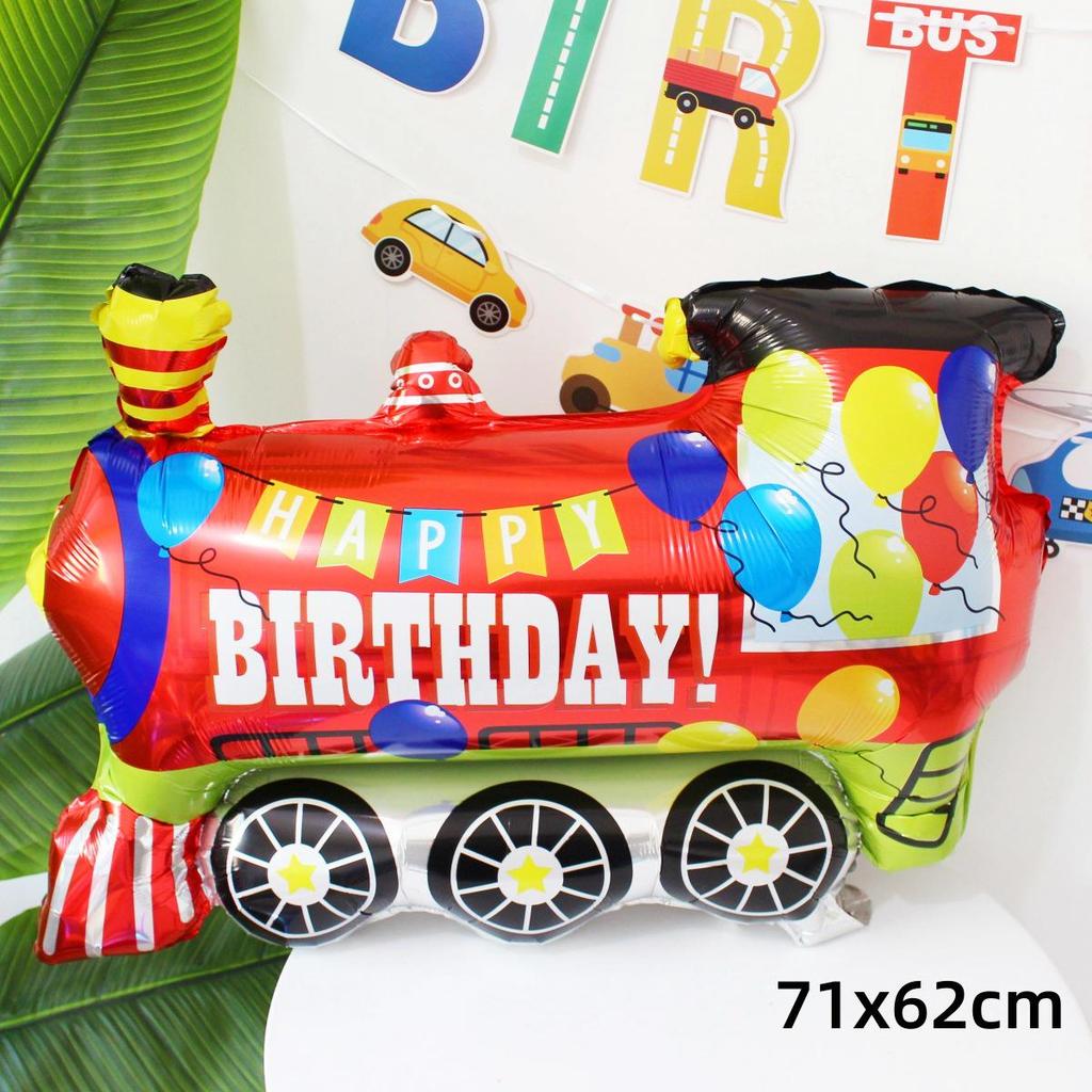 Colorful Large Birthday Cake Foil Balloon for Kids' Party Decoration and Photo Props