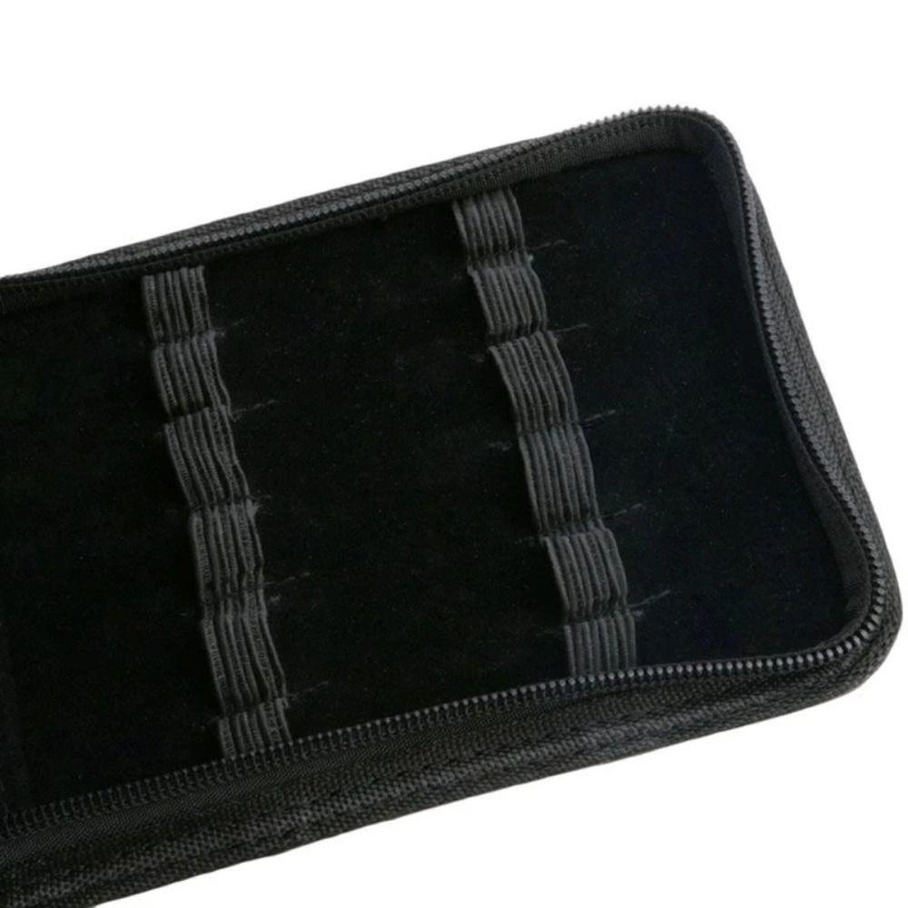 Brown 12 Pens Faux Leather Fountain Pen Case Roller Pen Holder Pen Container Bag Pens Zipper Case