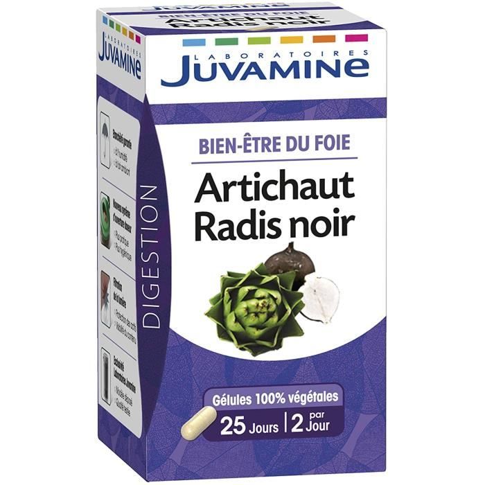 Nahrungsergänzungsmittel - JUVAMINE - Leberwohl - Artischocke - Schwarzer Rettich - 50 Kapseln