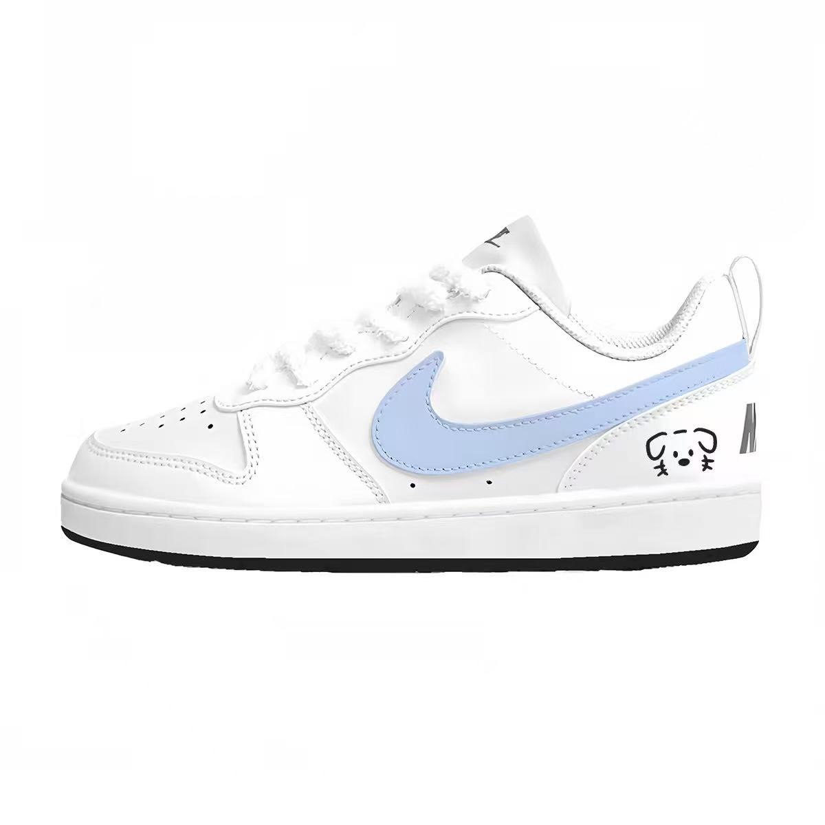 

Nike Court Borough Skateboard Shoes Unisex Low top White Blue Colorway DV5456-104(team1968-) 35.5