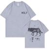 Funny Wolf Anatomy Graphic T-shirt Unisex Women Casual Oversized Short Sleeve T Shirts Unisex's Vintage Cotton T-shirts Unisex Streetwear