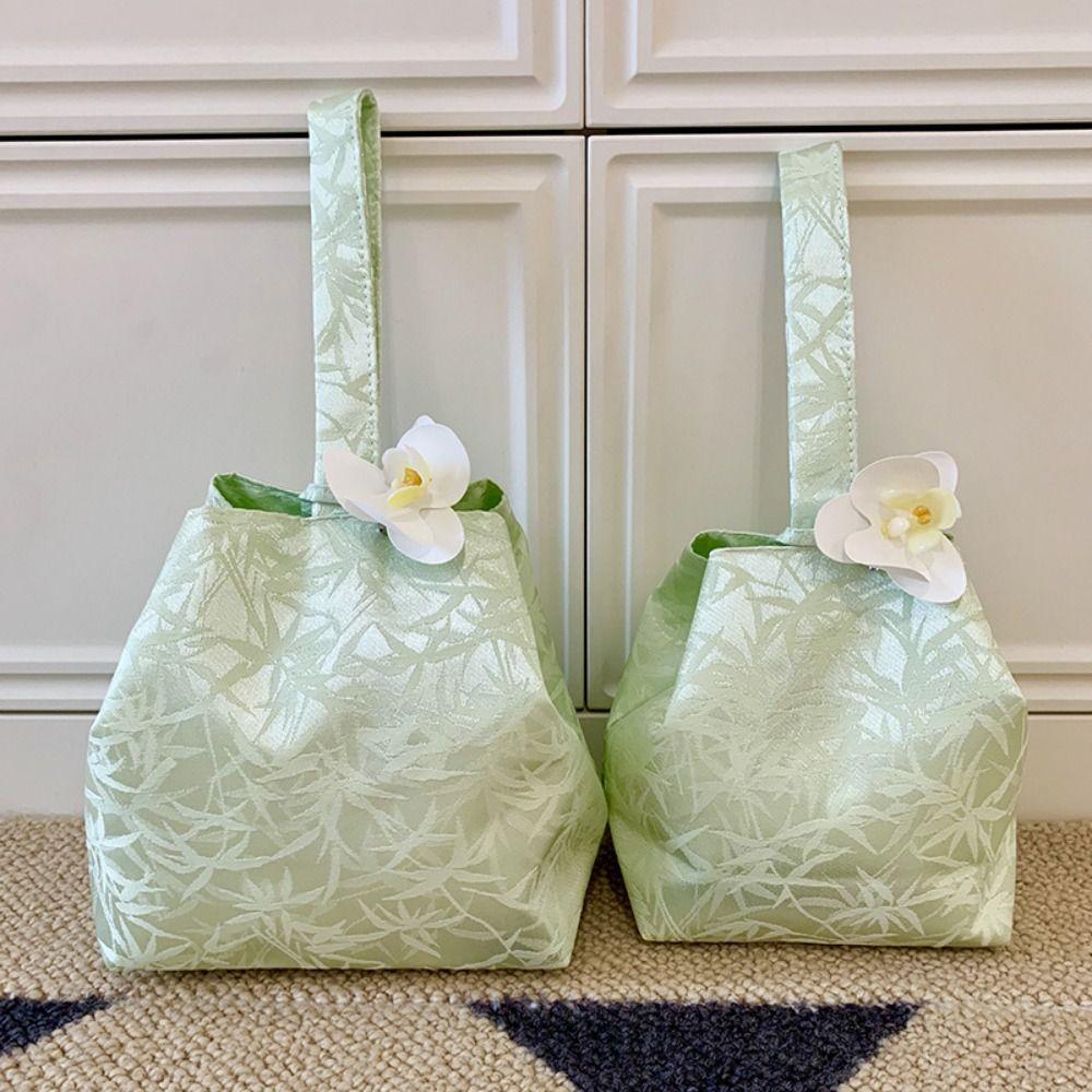 Cloth Hanfu Flower Knot Wrist Bag Orchid Flower Pendant Small Purse Bag  Shopping