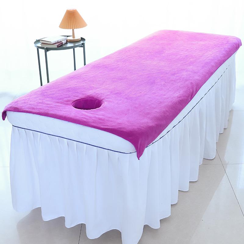 Custom Logo Beauty Salon Massage Bedspread with Face Hole