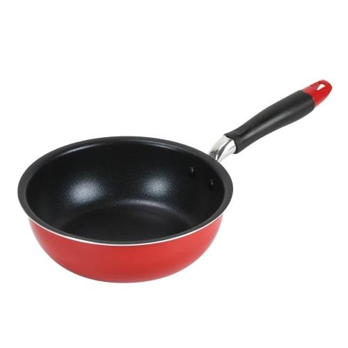 Bestco IH Deep Frying Pan, 20cm, Red, ND-9452, Moderna Wok Pan