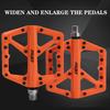 Pedales de Bicicleta RGO Plataforma de Nailon para MTB Reposapiés Plano Agarre de Pedal para Bicicleta de Montaña Rodamientos Pedalen Reposapiés para Ciclismo