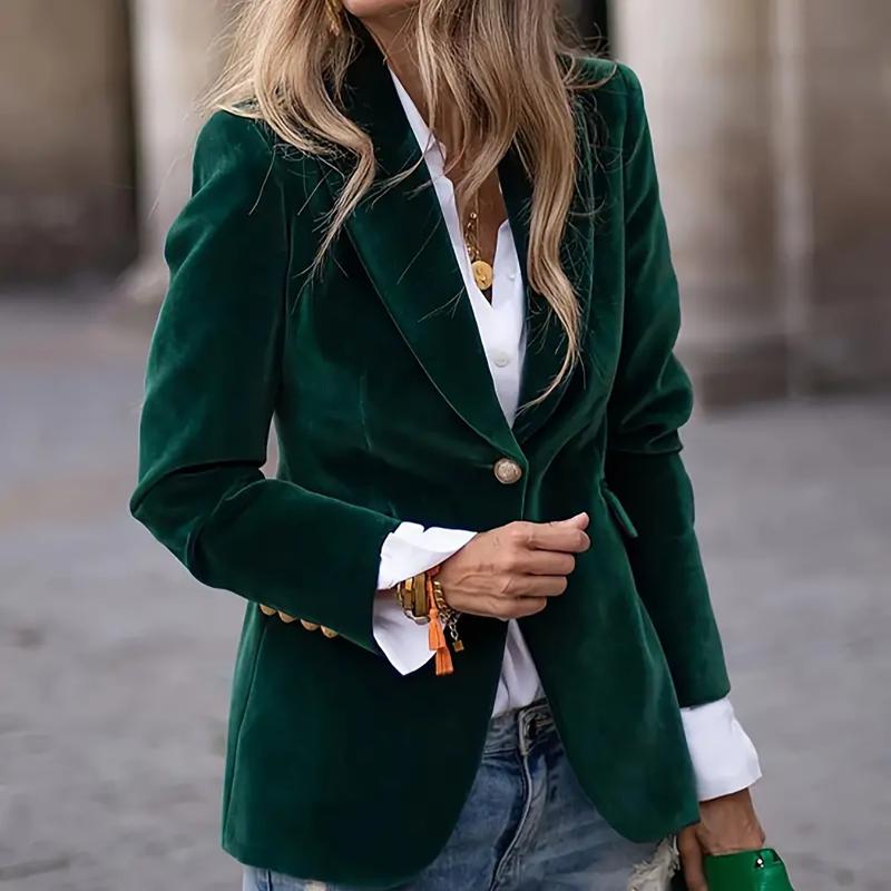 Damen Mode Lässig Einfarbiger Druck Frühling Winter Langarm Jacken & Mäntel