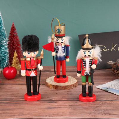 1Pc 13Cm Nussknacker Puppet Soldat Weihnachten Decor Anhänger Hause Puppe Ornament