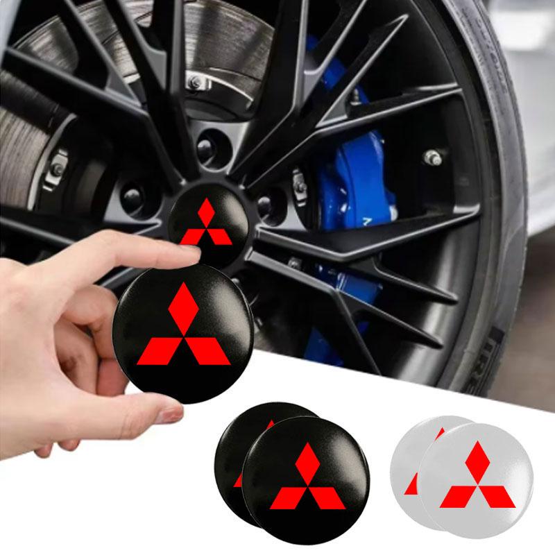 56mm Car Wheel Center Hub Cap Rim Cover Emblem Stickers for Mitsubishi Lancer ASX Outlander Pajero Evolution Car Accessories