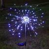 Solar-powered Ground-mounted Fireworks Lamp, Outdoor Waterproof Lawn Lamp, Garden Atmosphere Lamp, Garden Color Lamp, Christmas Lamp