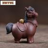 Yixing Purple Clay Zodiac Horse Rich Quickly Creative Tea Pet Handmade Lucky Model Tea Figurine Play Toys Tea Statue Ornaments