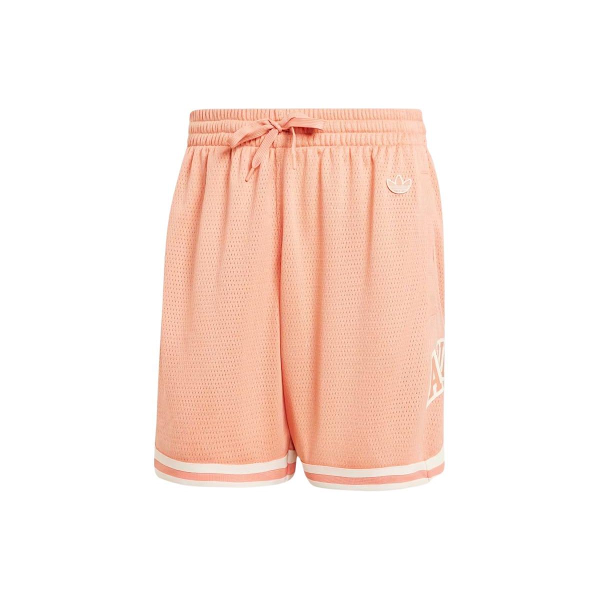 

Adidas Шорты Vrct Tank Shorts с логотипом сбоку, принтом букв, эластичной талией, средней посадкой, свободные повседневные шорты для мужчин, розовые IS2918 S