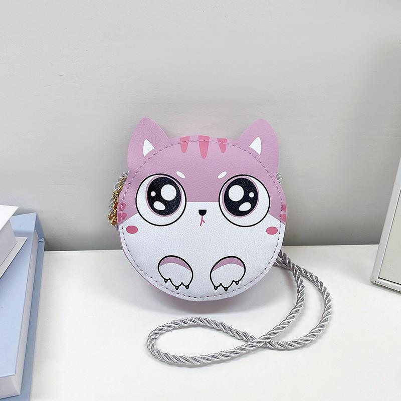 Cute Design Kitty Pu Shoulder Bag For Toddler Girls Stylish And Durable Accessory Everyday