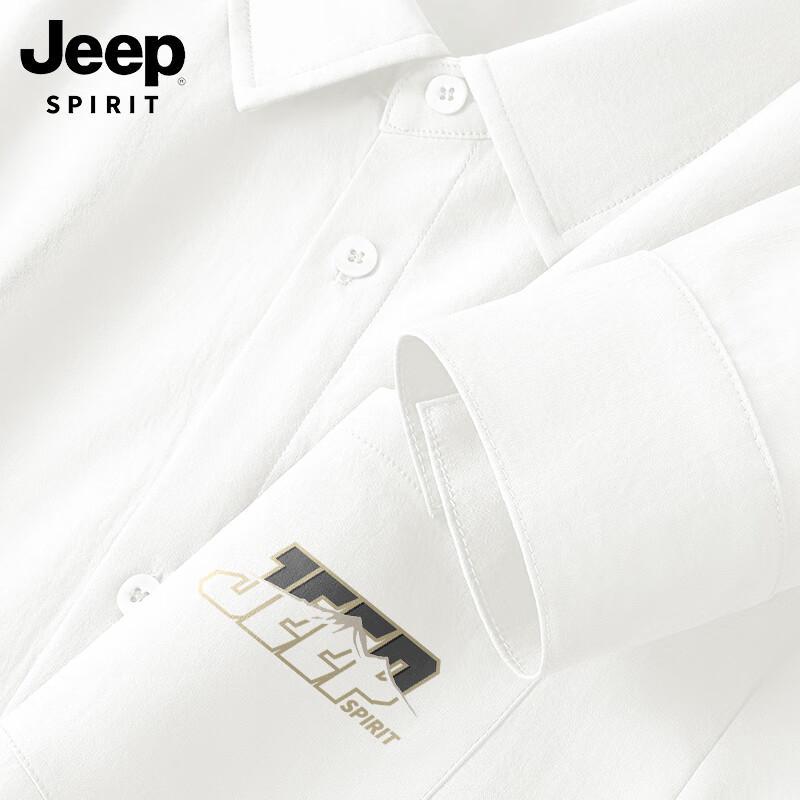 JEEP SPIRIT Men s Long Sleeve Ice Silk Casual Shirt 3XL