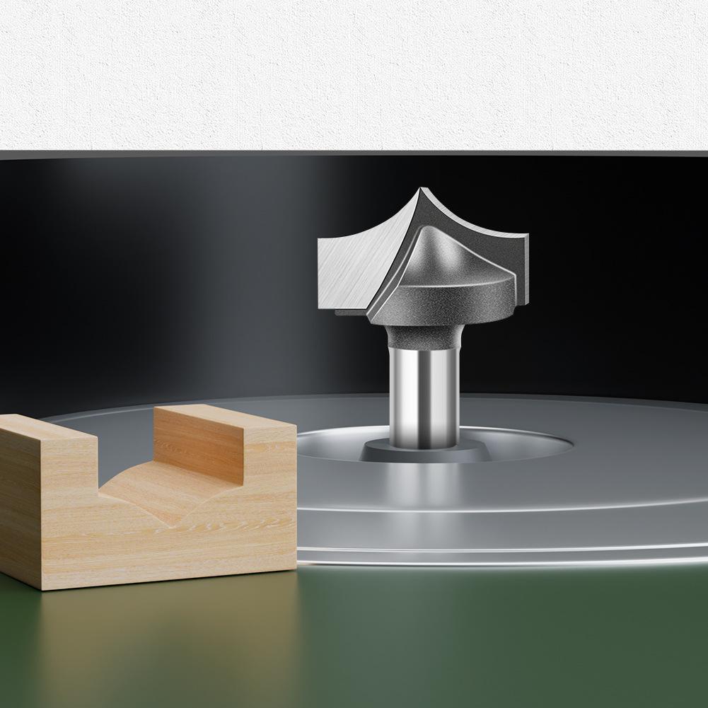 Holzbearbeitung Spitzdüse Schnitzmesser Trimmmaschine Linienmesser, Invertiertes Bogenmesser, Abrundfräser 1/2 Griff 1/4 Griff