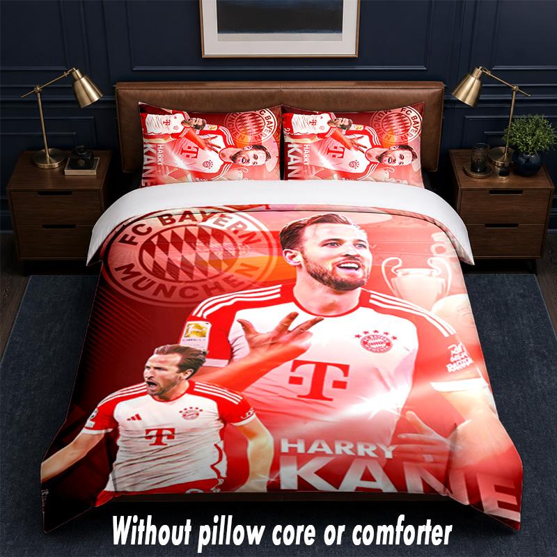 Harry Kane Design Bed Bedding Set 1 Duvet Cover + 2 Pillowcases Soft Breathable Household Bed Linens