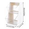 1 Teebeutel Desktop-Aufbewahrungsbox Acryl Transparente Desktop-Stiftebox Büro Bücherregal Aufbewahrungsbox Multifunktional Staubdicht Lagerung
