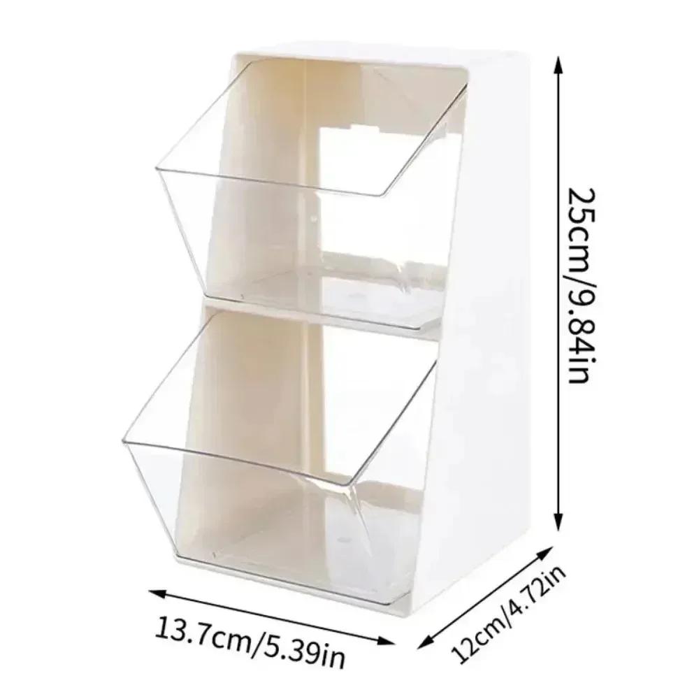 1 Teebeutel Desktop-Aufbewahrungsbox Acryl Transparente Desktop-Stiftebox Büro Bücherregal Aufbewahrungsbox Multifunktional Staubdicht Lagerung