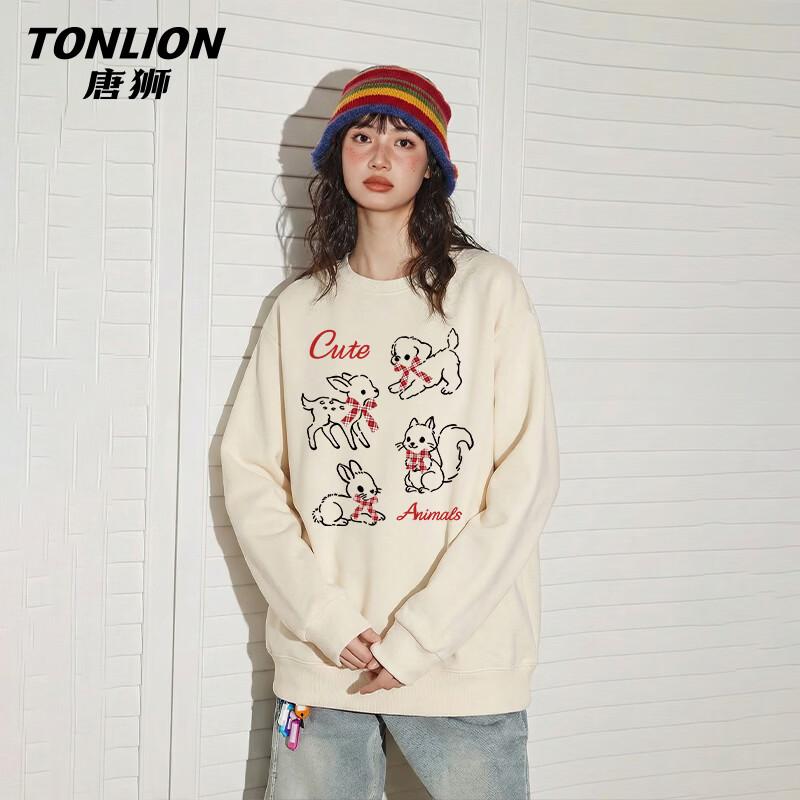 TonLion Women's Round Neck Long Sleeve Sweatshirt