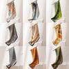 Black Coffee Leaf Print Silk Scarf 65x65cm Elegant Womens Square