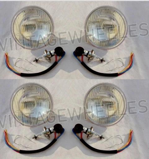 4 Lucas 5.75 5&3/4 H4 Halogen Headlight Conversion European LHD