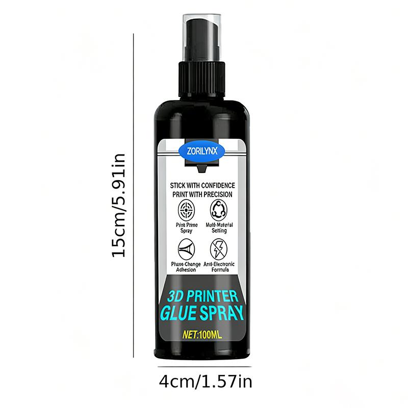 3D Printing Adhesive Spray Anti Warping Liquid Glue for Glass PEI Bed Easy Removal for PLA ABS PETG High Temp Fixative